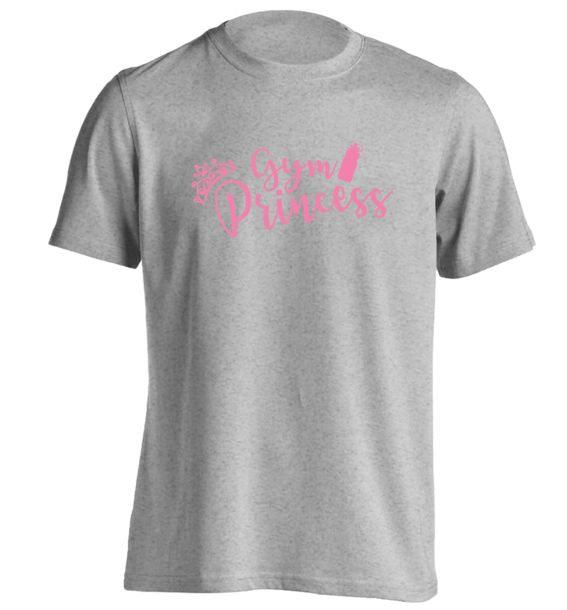 Gym princess adults unisex grey Tshirt 2XL