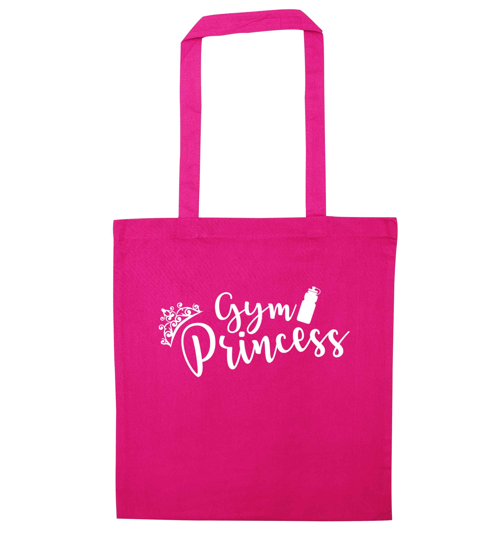 Gym princess pink tote bag