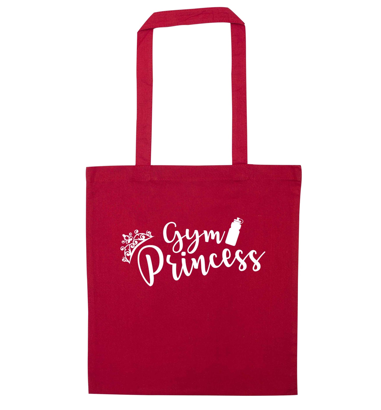 Gym princess red tote bag