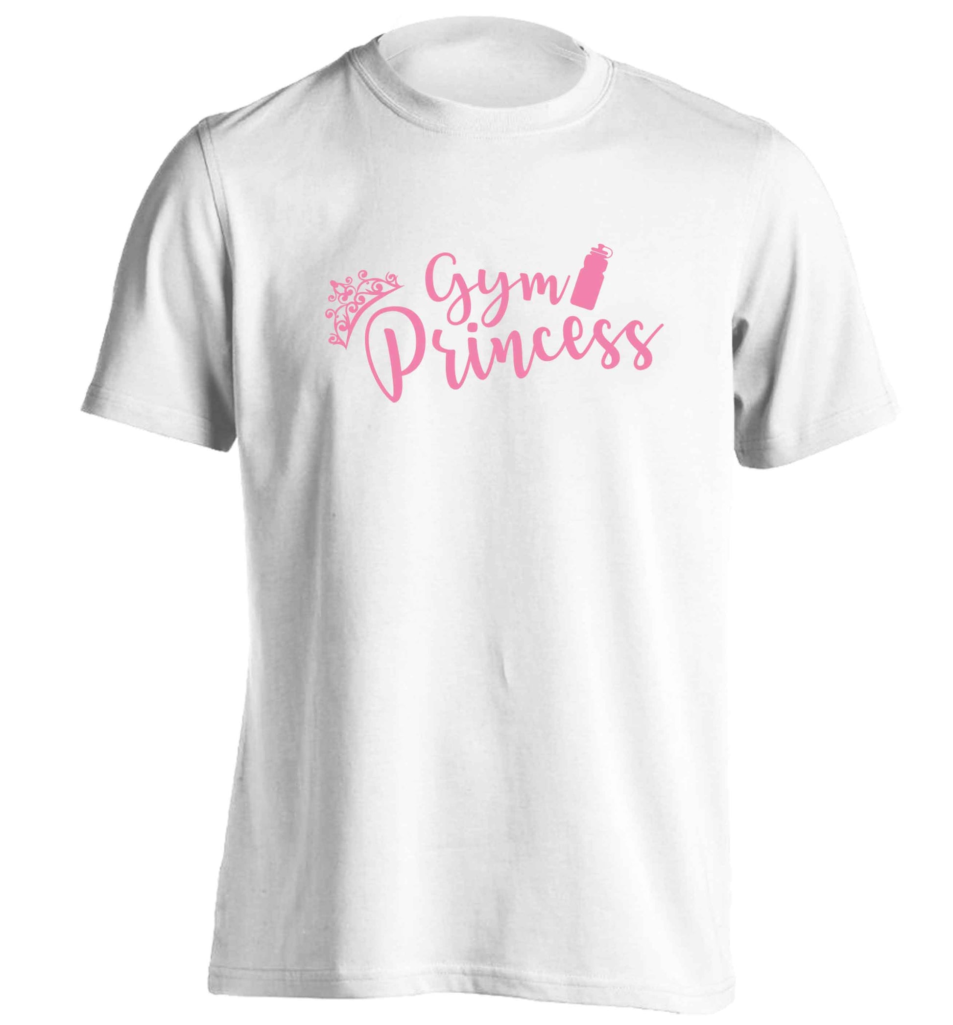 Gym princess adults unisex white Tshirt 2XL