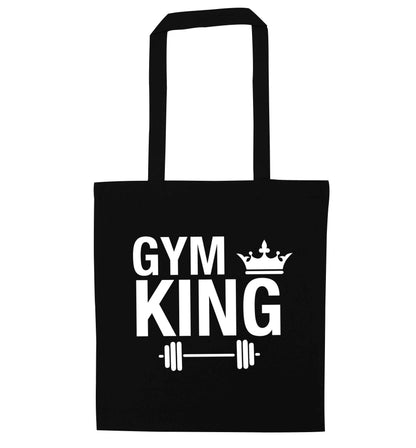 Gym king black tote bag