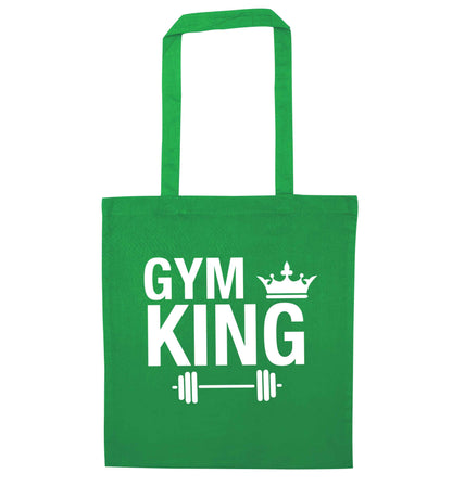 Gym king green tote bag