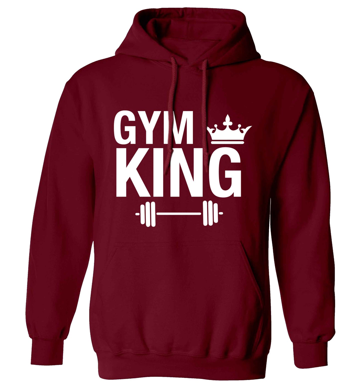 Gym king adults unisex maroon hoodie 2XL