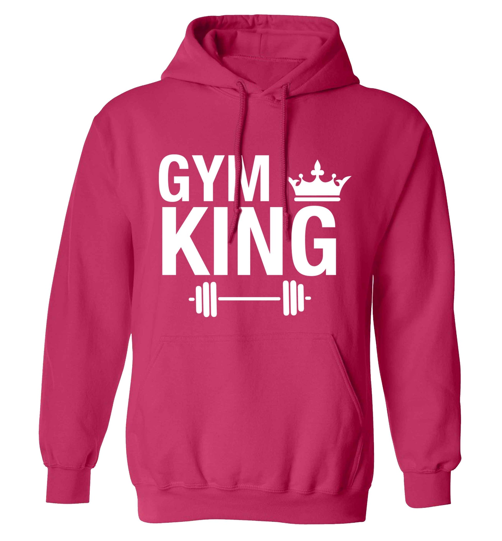 Gym king adults unisex pink hoodie 2XL