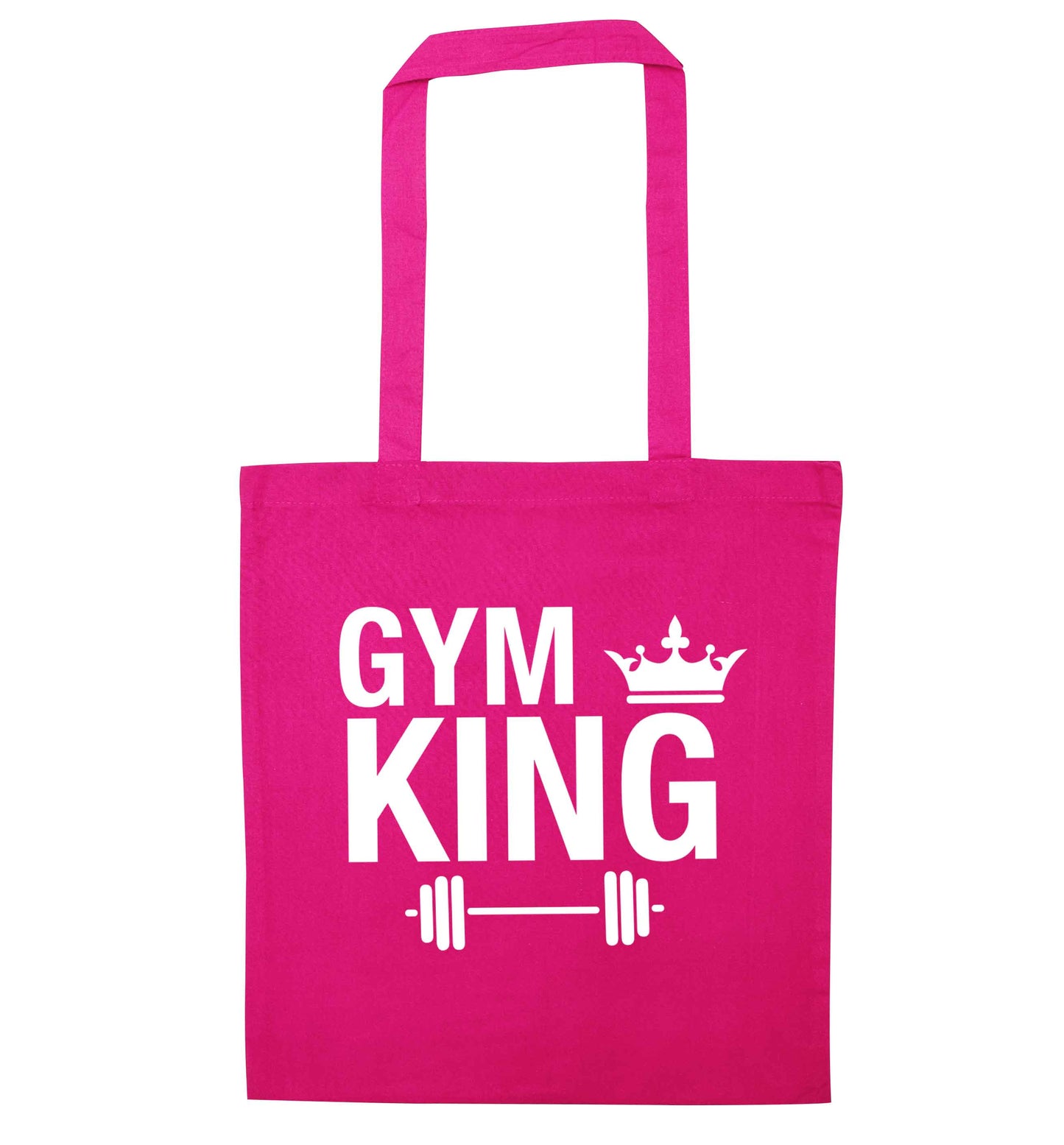 Gym king pink tote bag