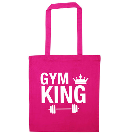Gym king pink tote bag