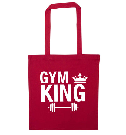 Gym king red tote bag