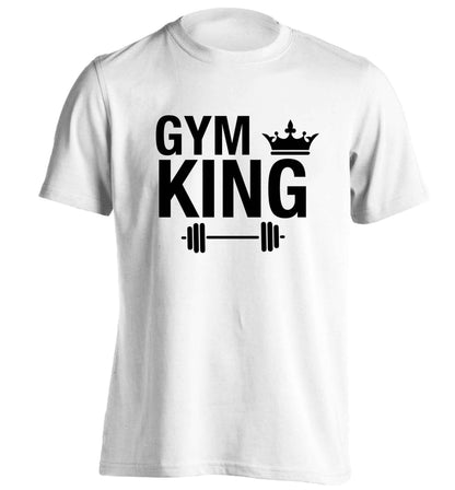 Gym king adults unisex white Tshirt 2XL