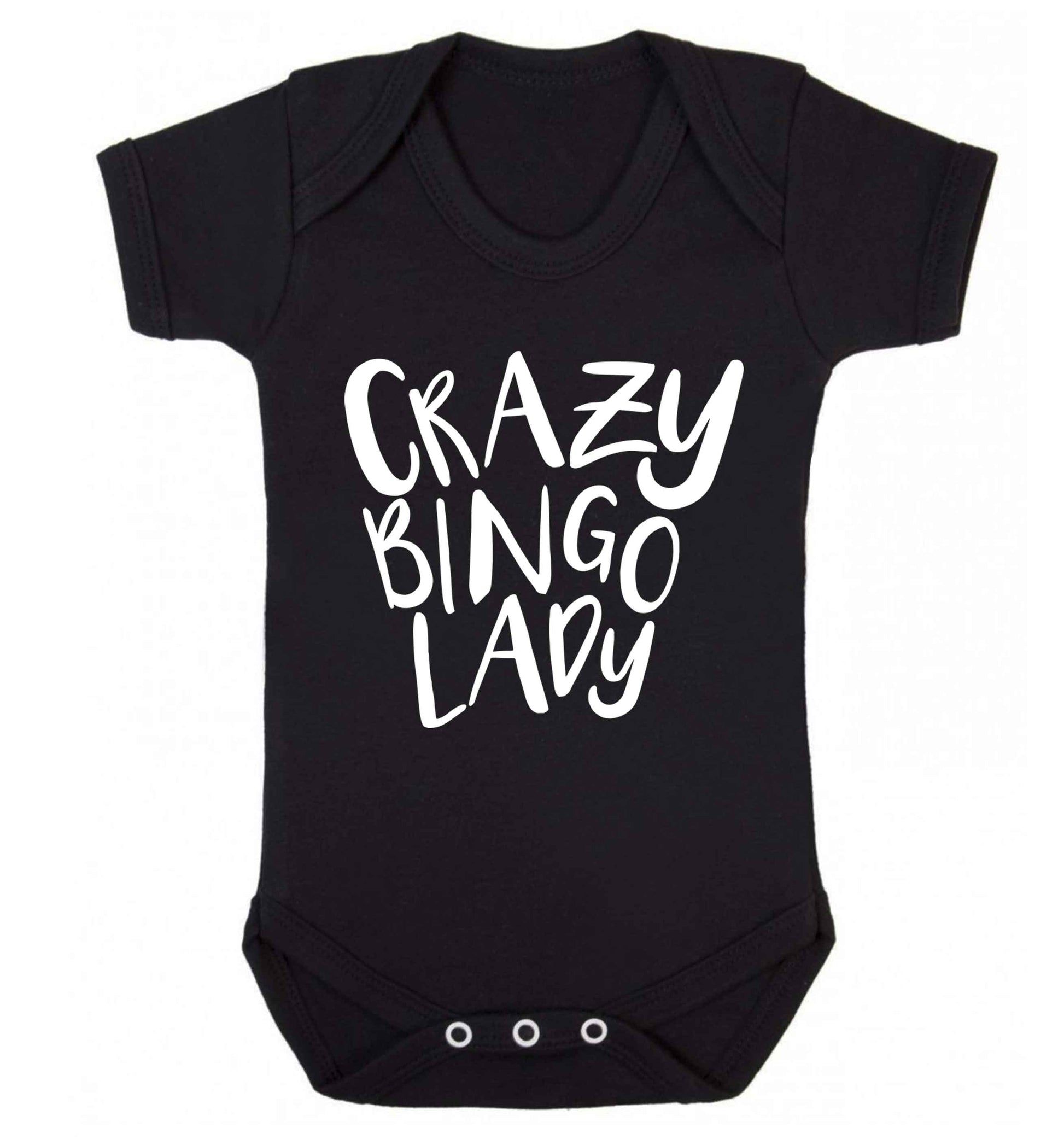 Crazy bingo lady Baby Vest black 18-24 months
