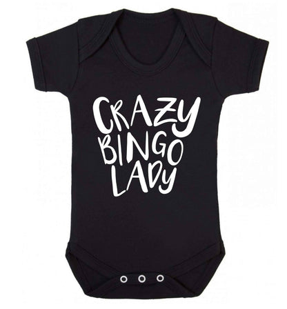 Crazy bingo lady Baby Vest black 18-24 months