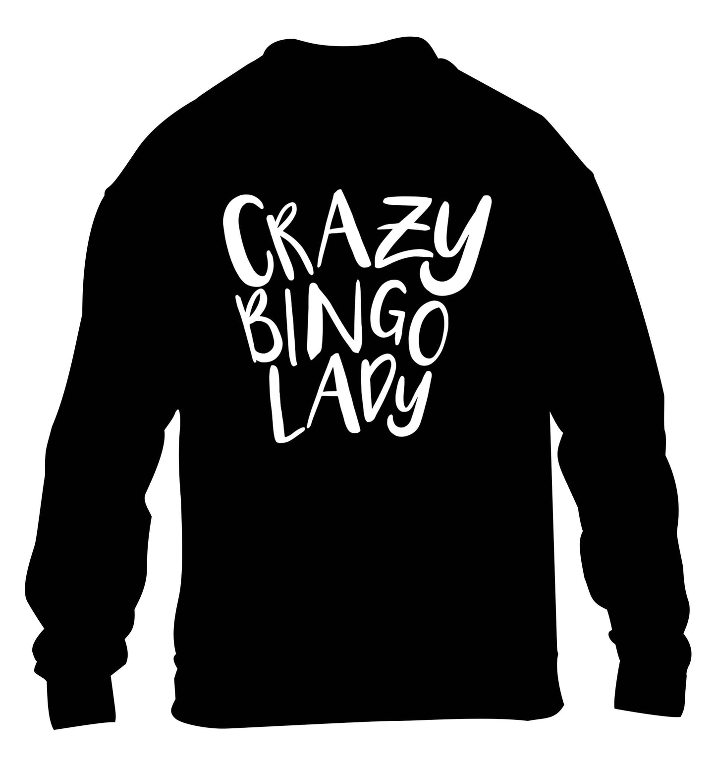 Crazy bingo lady children's black sweater 12-13 Years