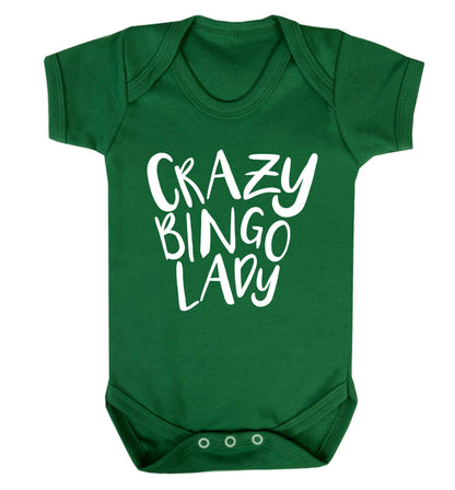 Crazy bingo lady Baby Vest green 18-24 months