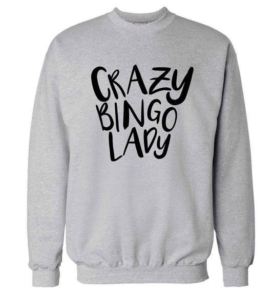 Crazy bingo lady Adult's unisex grey Sweater 2XL