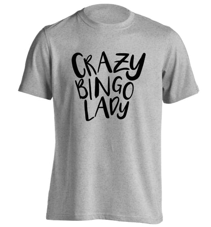 Crazy bingo lady adults unisex grey Tshirt 2XL