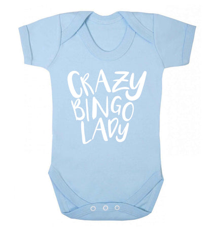Crazy bingo lady Baby Vest pale blue 18-24 months
