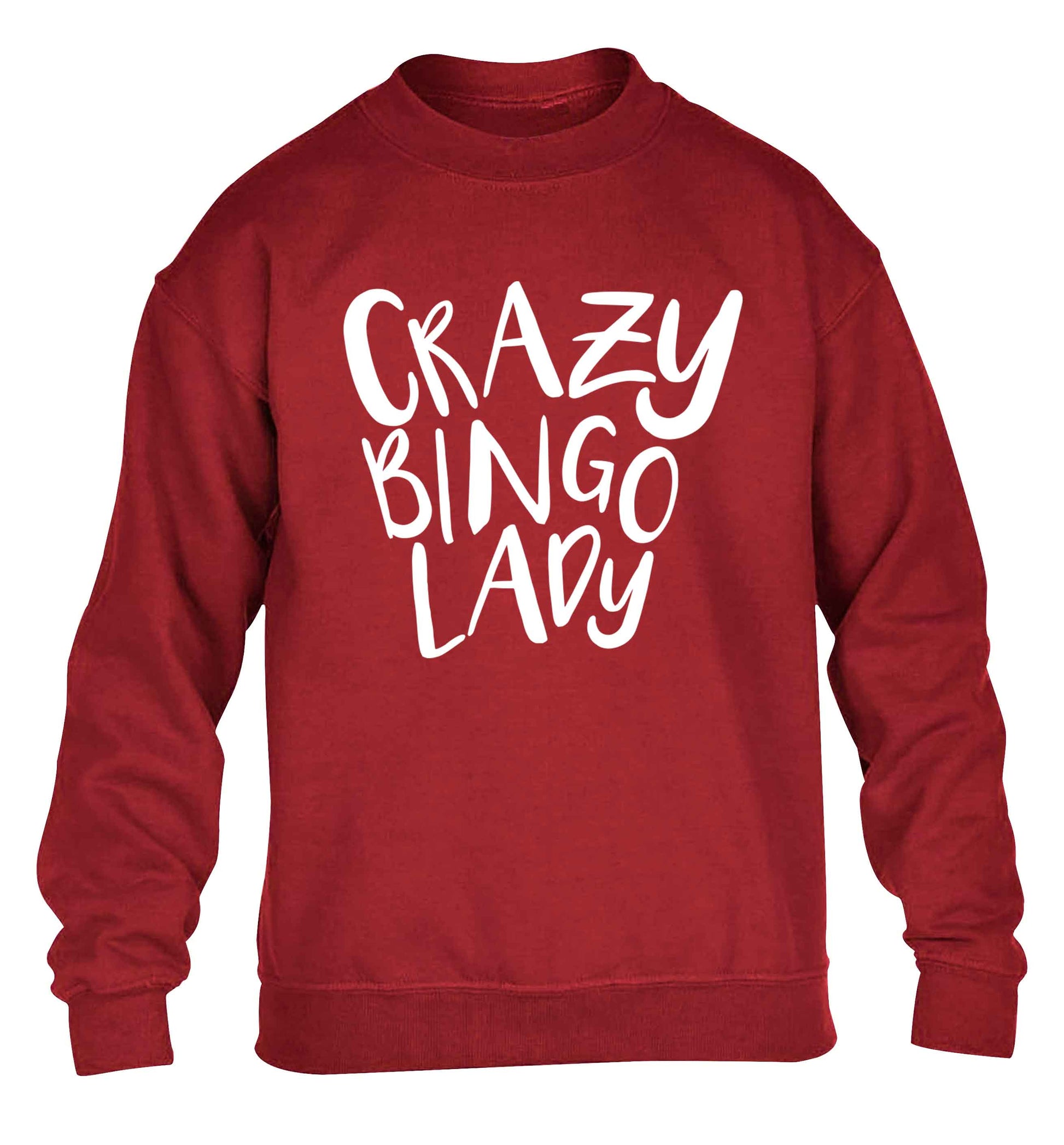 Crazy bingo lady children's grey sweater 12-13 Years
