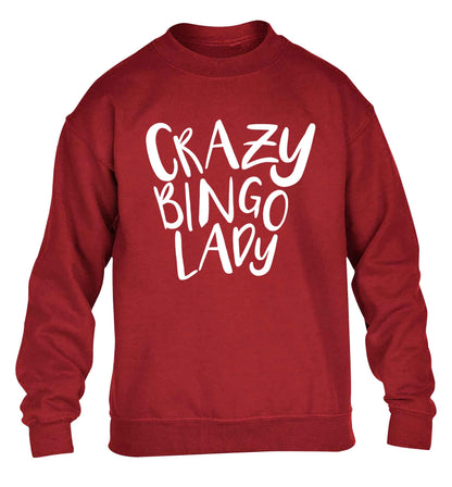 Crazy bingo lady children's grey sweater 12-13 Years