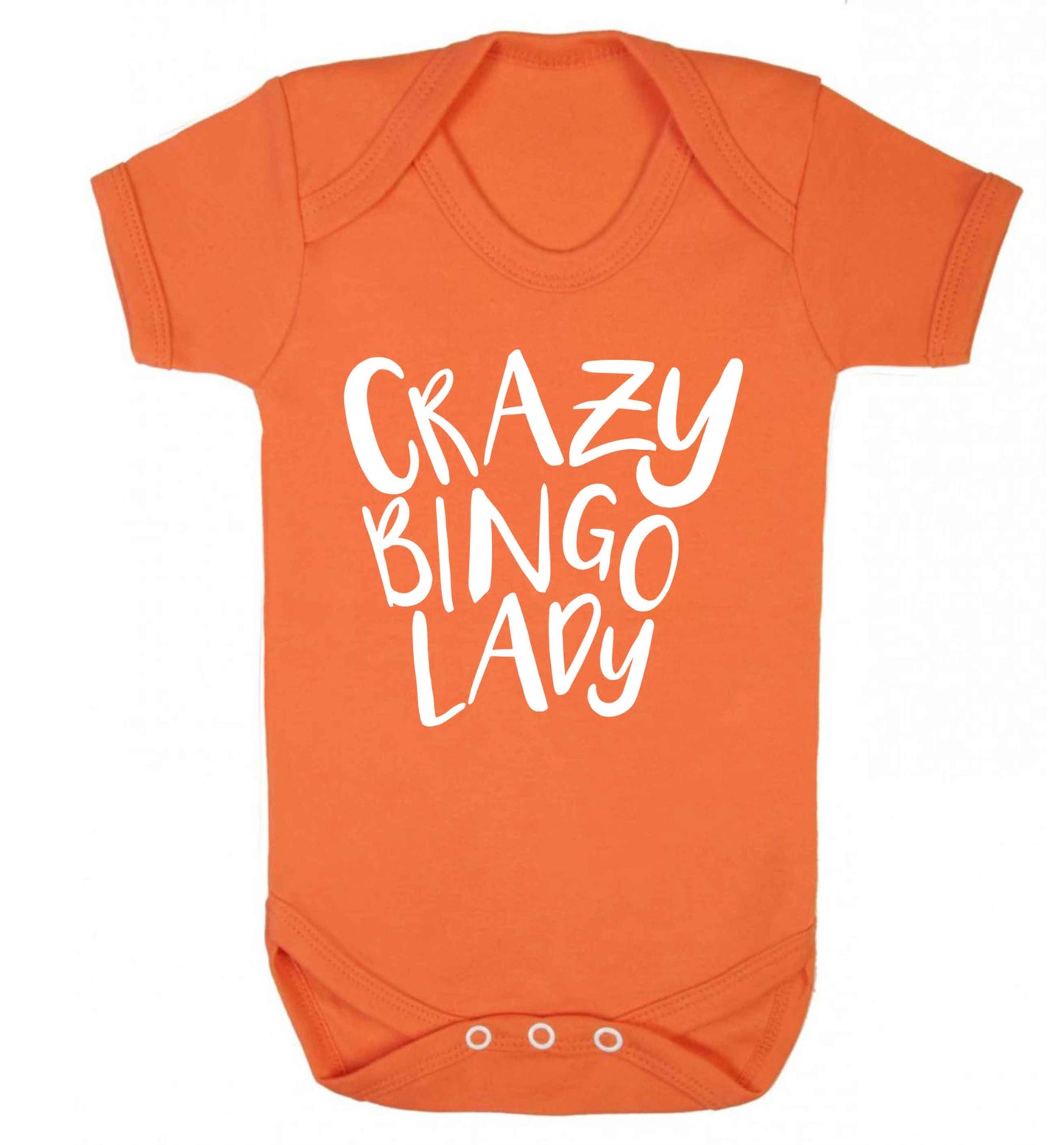 Crazy bingo lady Baby Vest orange 18-24 months