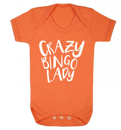 Crazy bingo lady Baby Vest orange 18-24 months