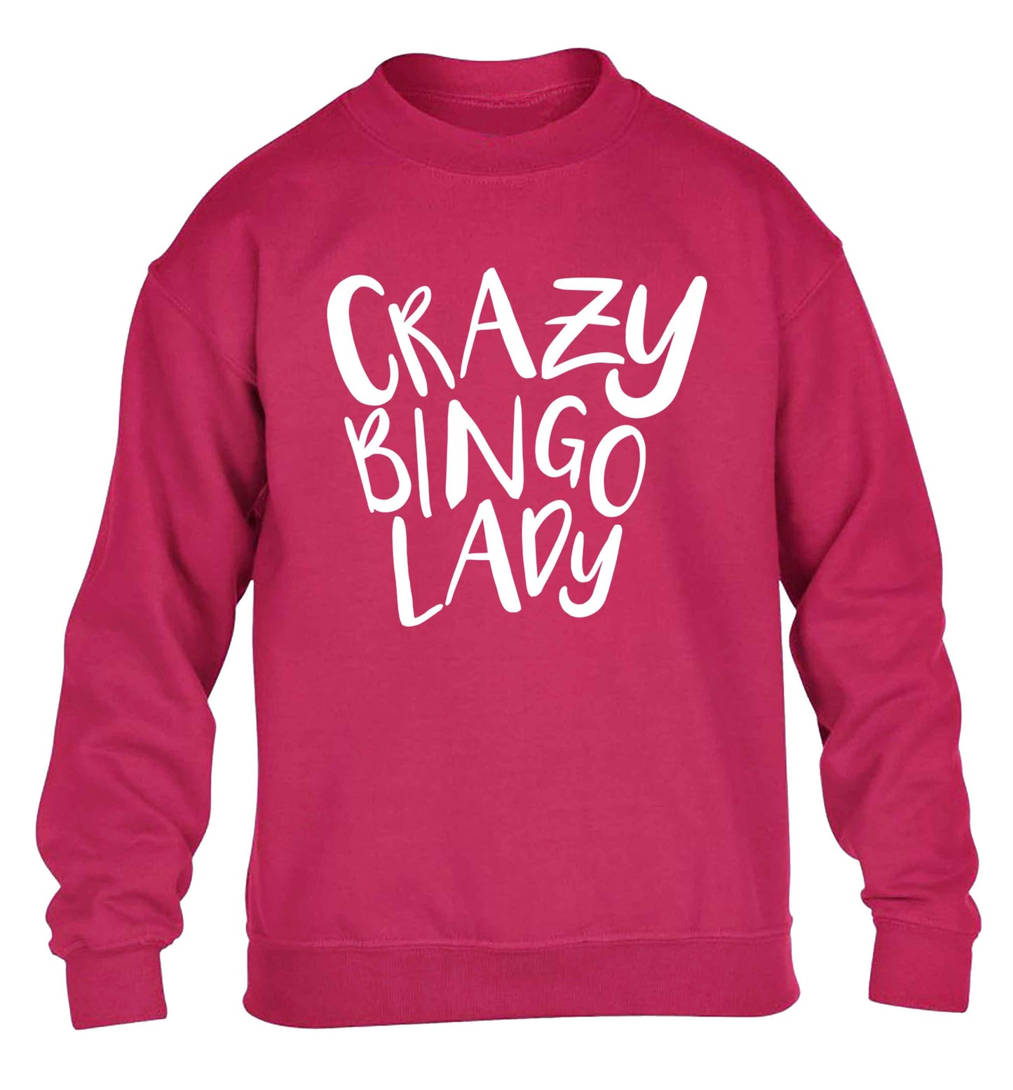 Crazy bingo lady children's pink sweater 12-13 Years