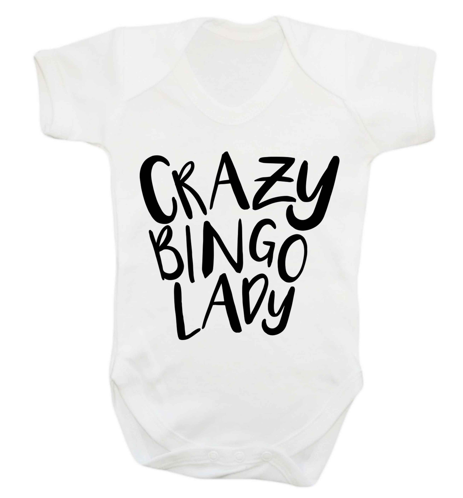 Crazy bingo lady Baby Vest white 18-24 months
