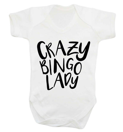 Crazy bingo lady Baby Vest white 18-24 months