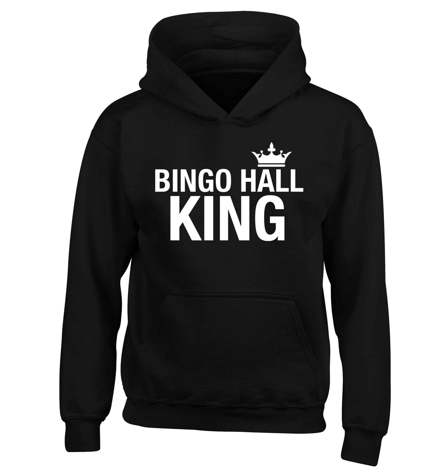 Bingo hall king children's black hoodie 12-13 Years