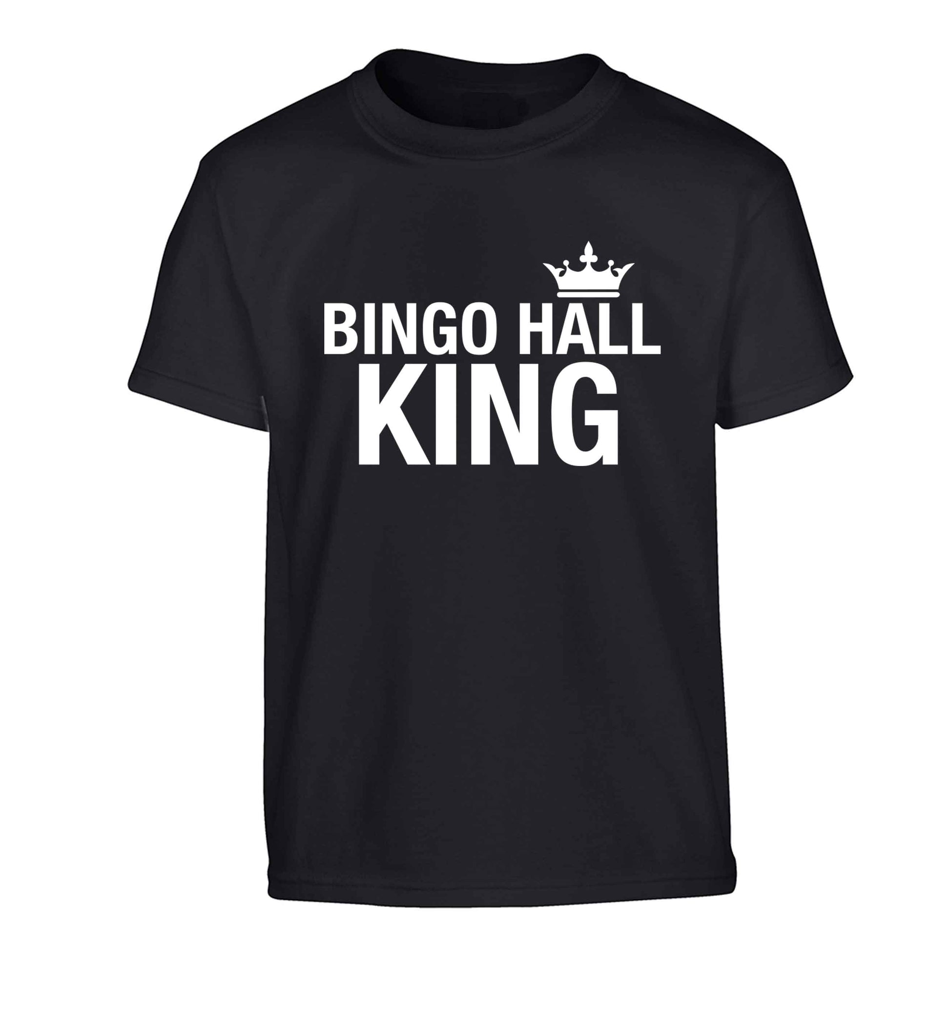 Bingo hall king Children's black Tshirt 12-13 Years