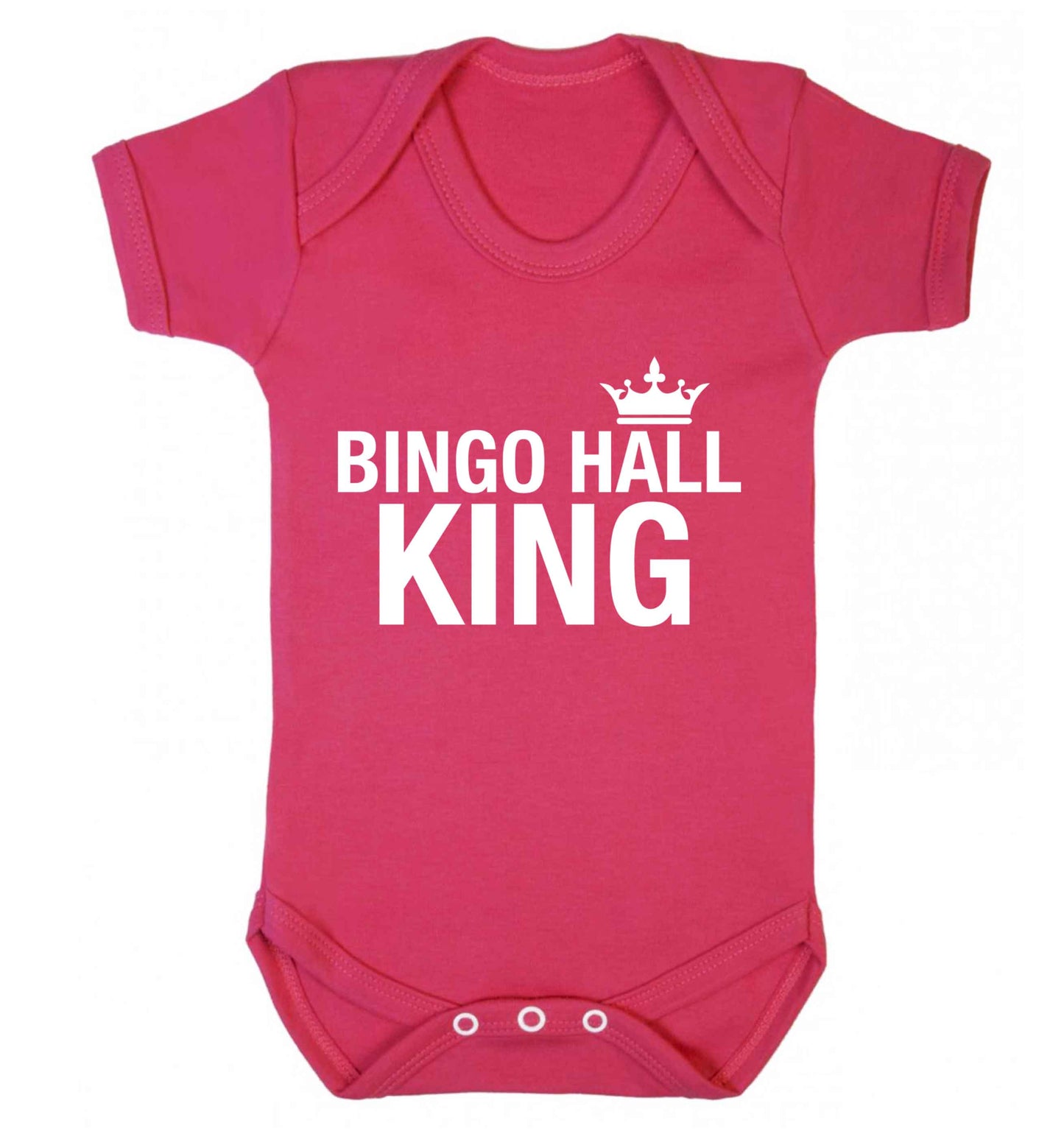 Bingo hall king Baby Vest dark pink 18-24 months