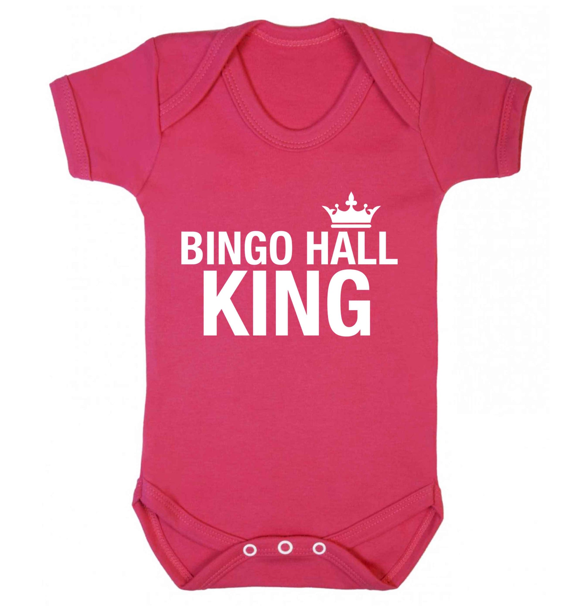 Bingo hall king Baby Vest dark pink 18-24 months