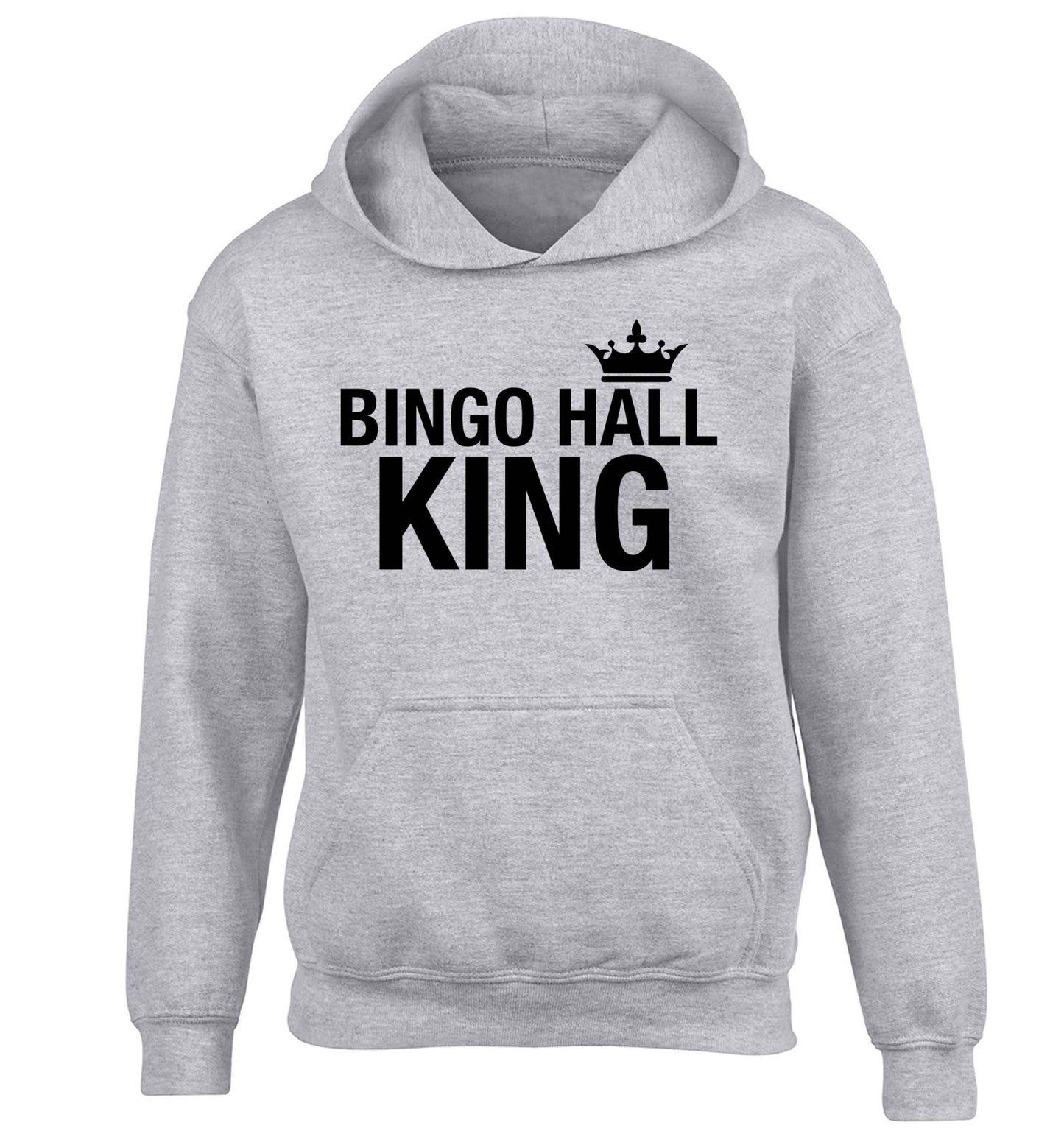 Bingo hall king children's grey hoodie 12-13 Years