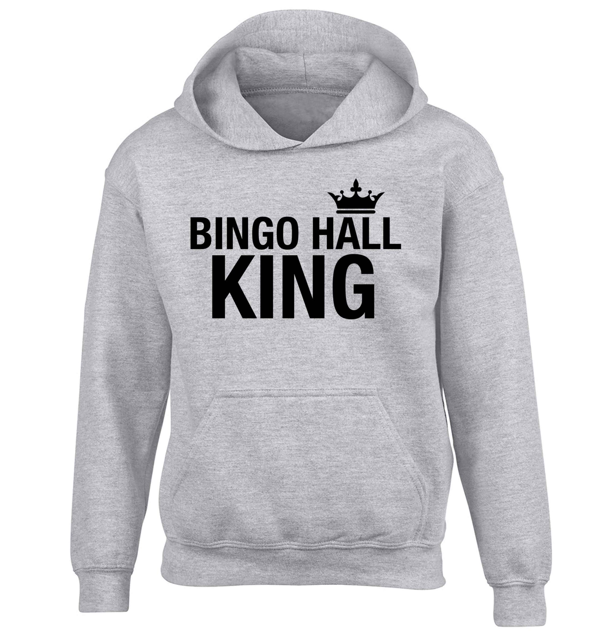Bingo hall king children's grey hoodie 12-13 Years
