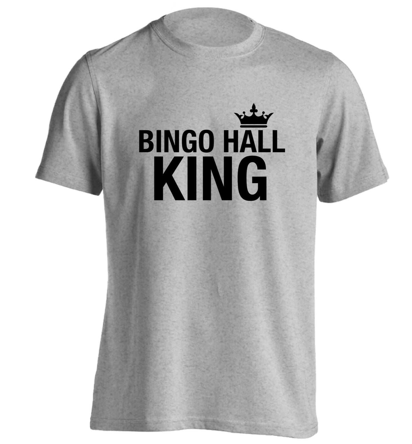 Bingo hall king adults unisex grey Tshirt 2XL