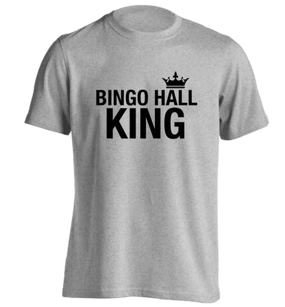 Bingo hall king adults unisex grey Tshirt 2XL