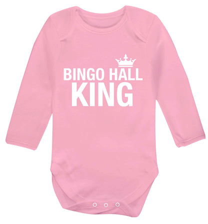 Bingo hall king Baby Vest long sleeved pale pink 6-12 months