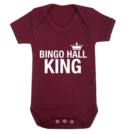 Bingo hall king Baby Vest maroon 18-24 months