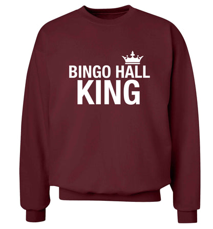 Bingo hall king Adult's unisex maroon Sweater 2XL