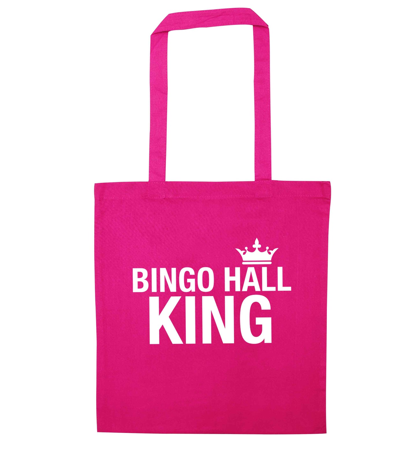 Bingo hall king pink tote bag