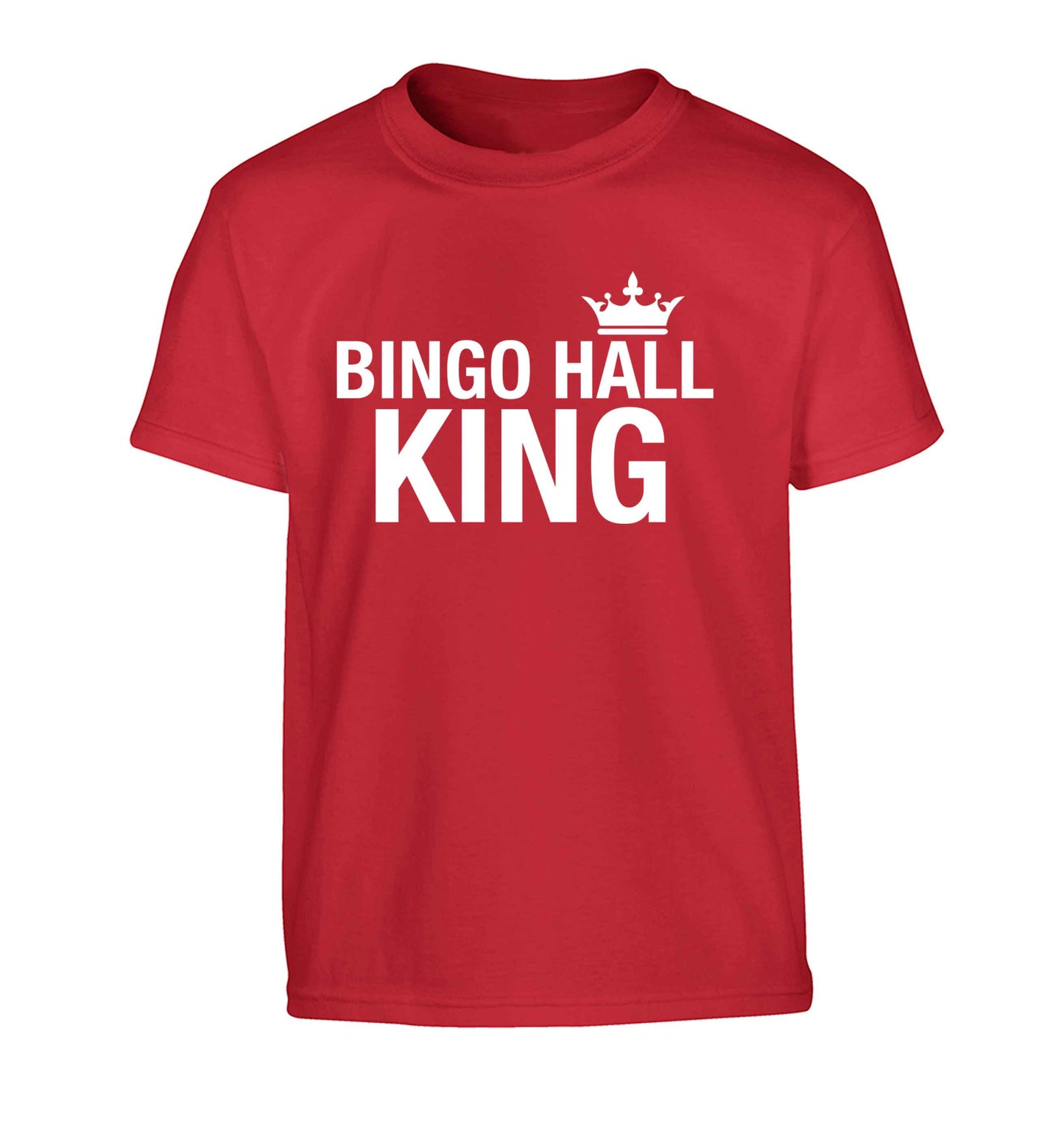 Bingo hall king Children's red Tshirt 12-13 Years