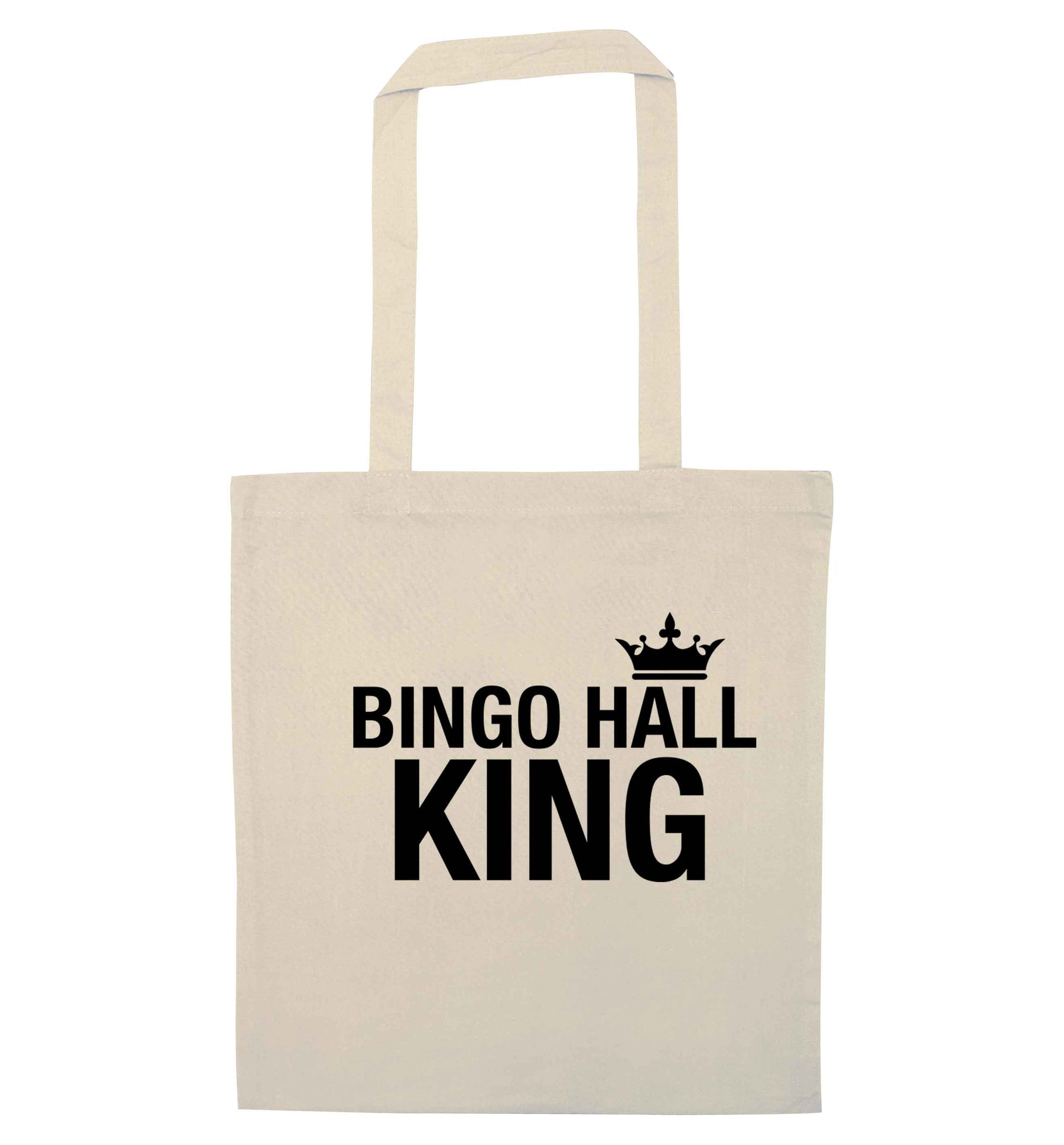 Bingo hall king natural tote bag