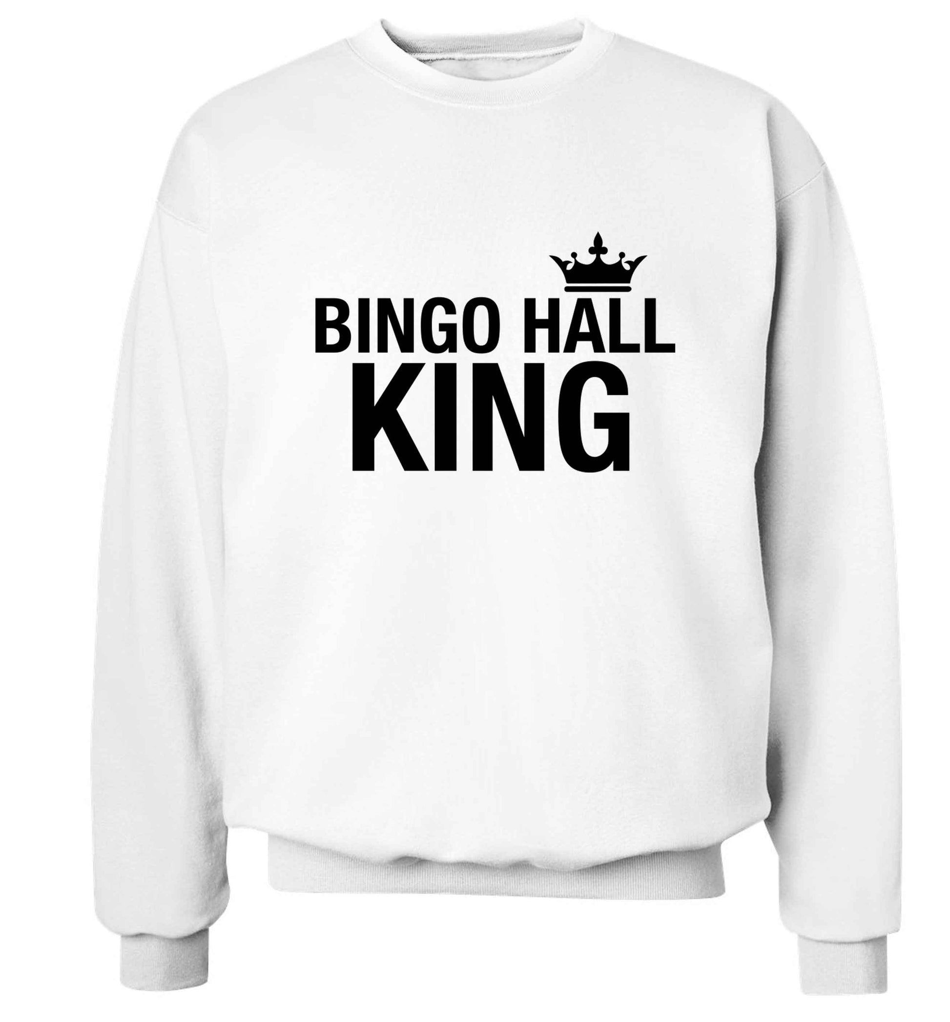 Bingo hall king Adult's unisex white Sweater 2XL