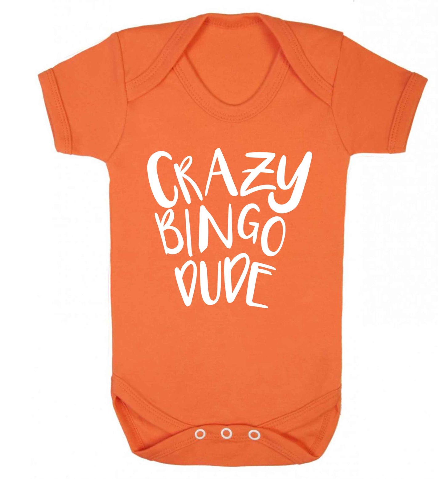 Crazy bingo dude Baby Vest orange 18-24 months