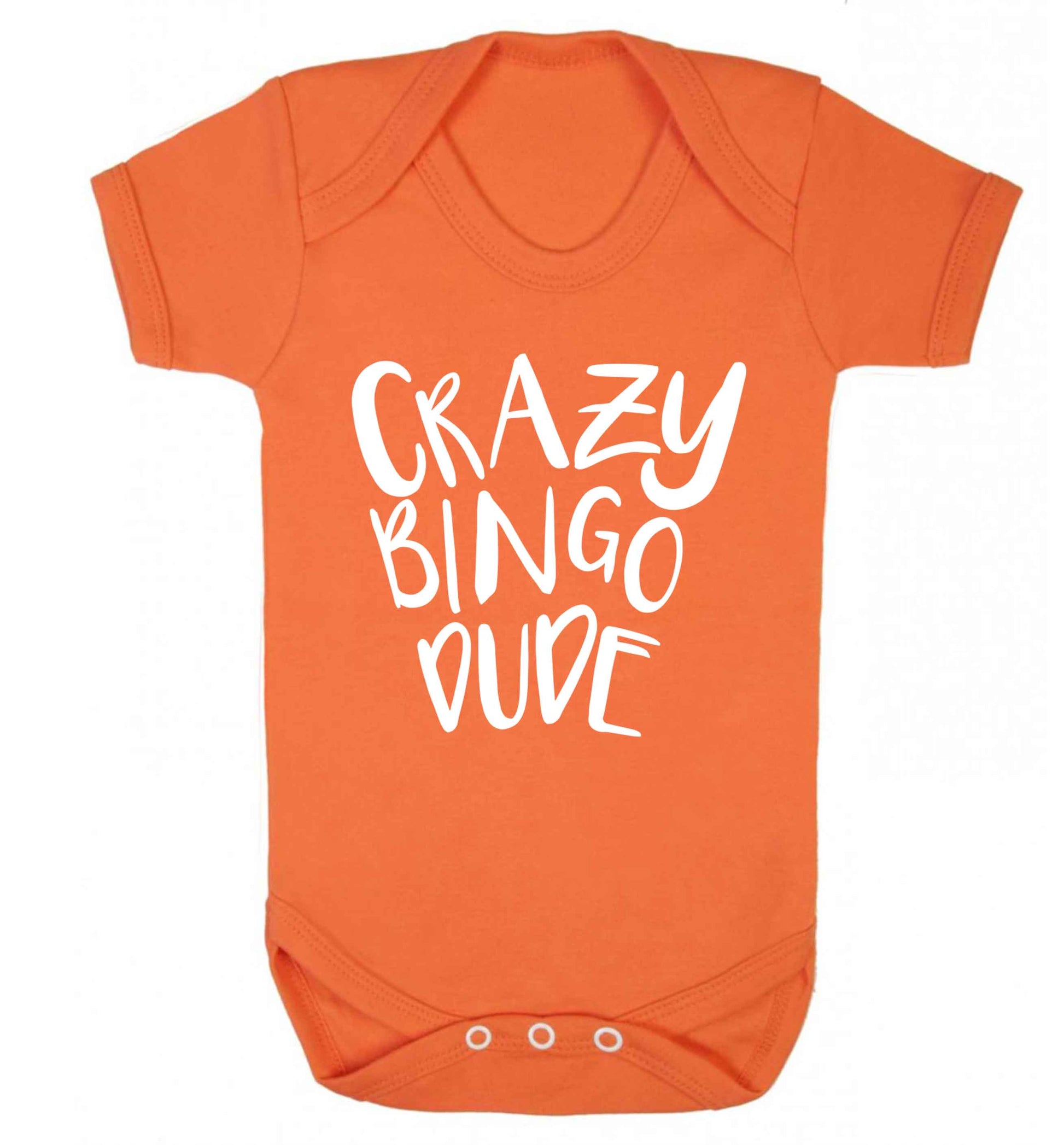 Crazy bingo dude Baby Vest orange 18-24 months