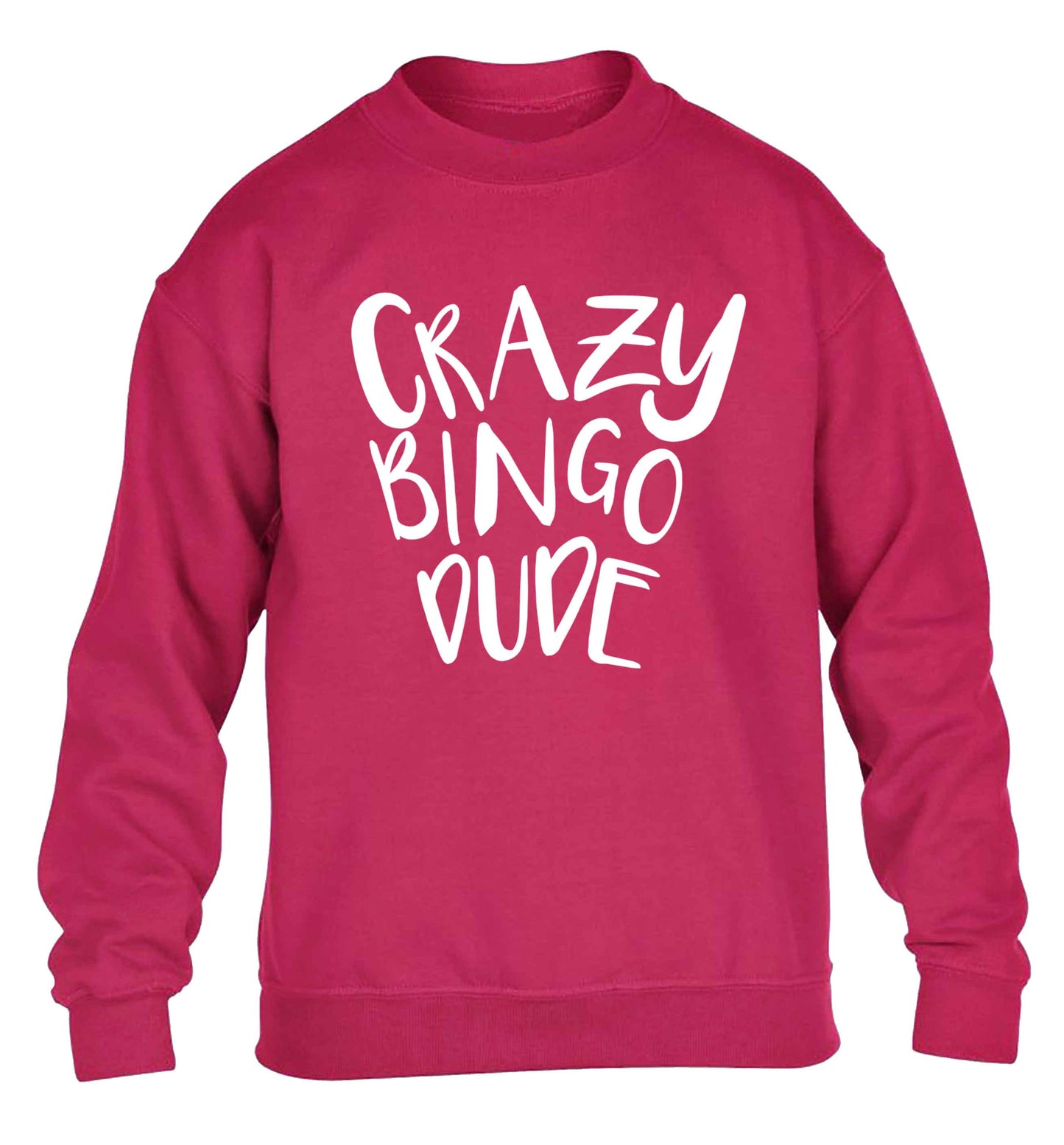 Crazy bingo dude children's pink sweater 12-13 Years