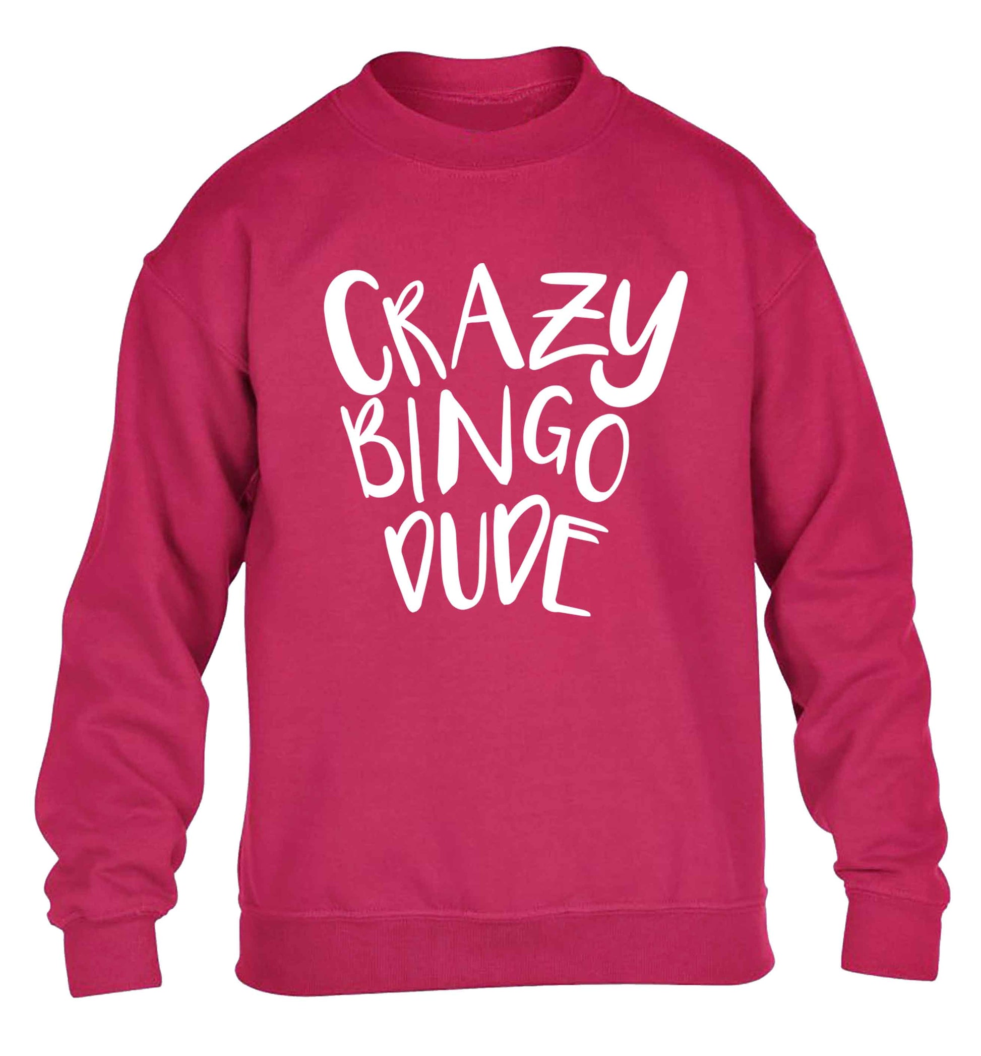 Crazy bingo dude children's pink sweater 12-13 Years