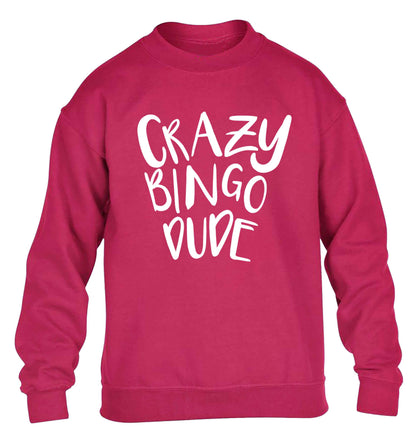 Crazy bingo dude children's pink sweater 12-13 Years