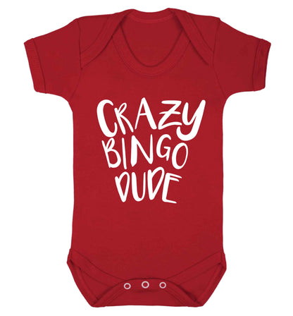 Crazy bingo dude Baby Vest red 18-24 months
