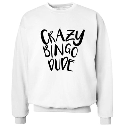 Crazy bingo dude Adult's unisex white Sweater 2XL