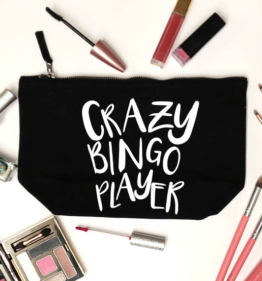 Crazy bingo player black makeup bag