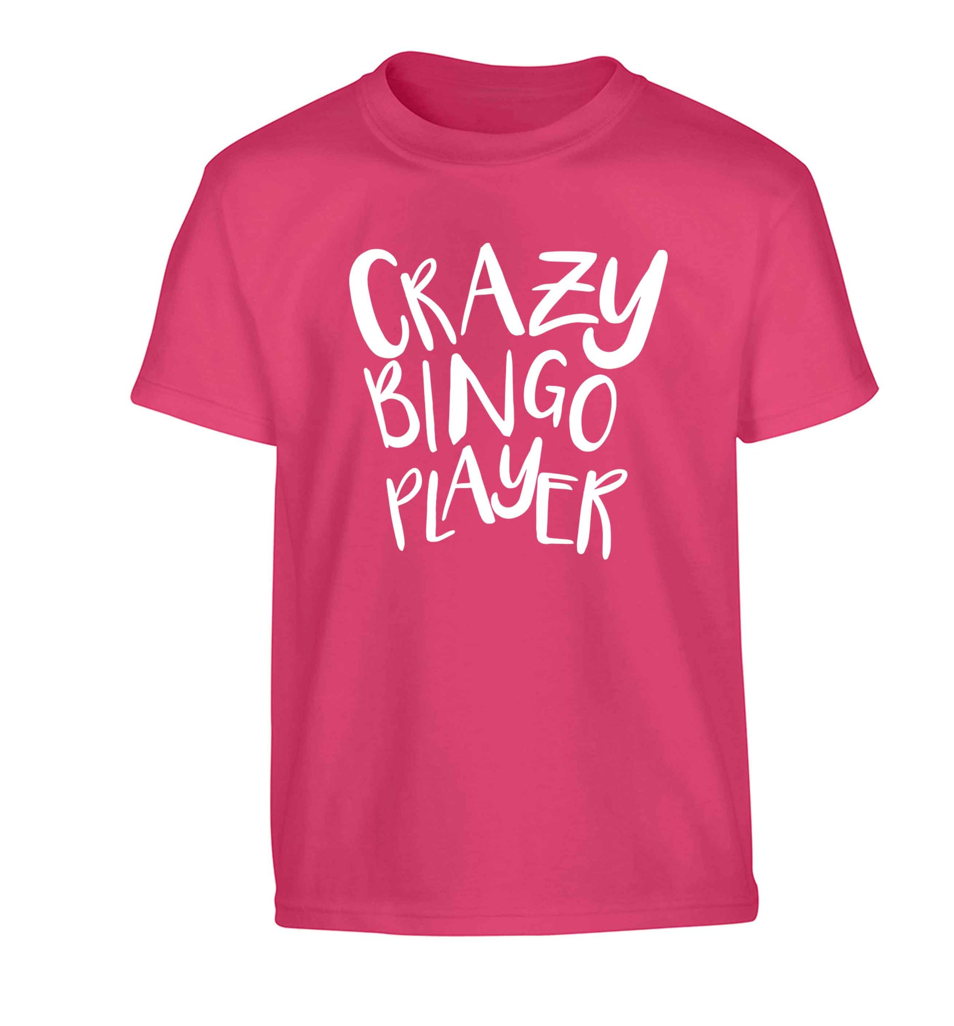 Crazy bingo player Children's pink Tshirt 12-13 Years